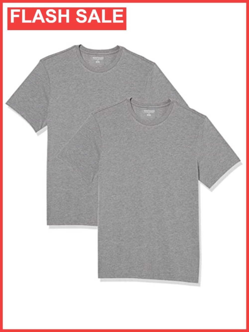 Men's Slim Fit Crewneck Short Sleeve T-Shirt 2-Pack Cotton Tee